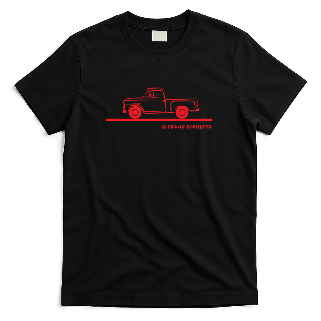 1958 1959 Chevrolet Pickup Truck Graphic T-Shirt - Black