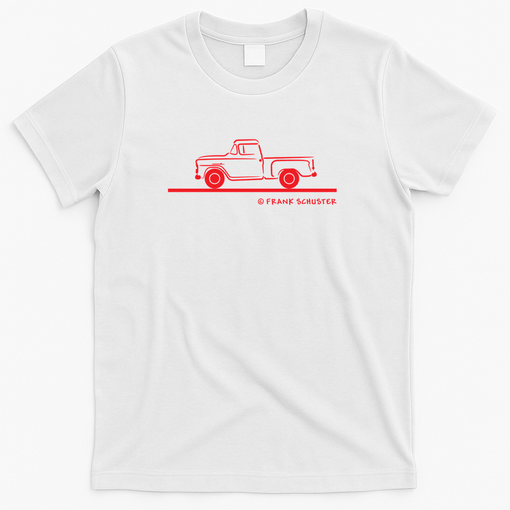 1958 1959 Chevrolet Pickup Truck Graphic T-Shirt - White