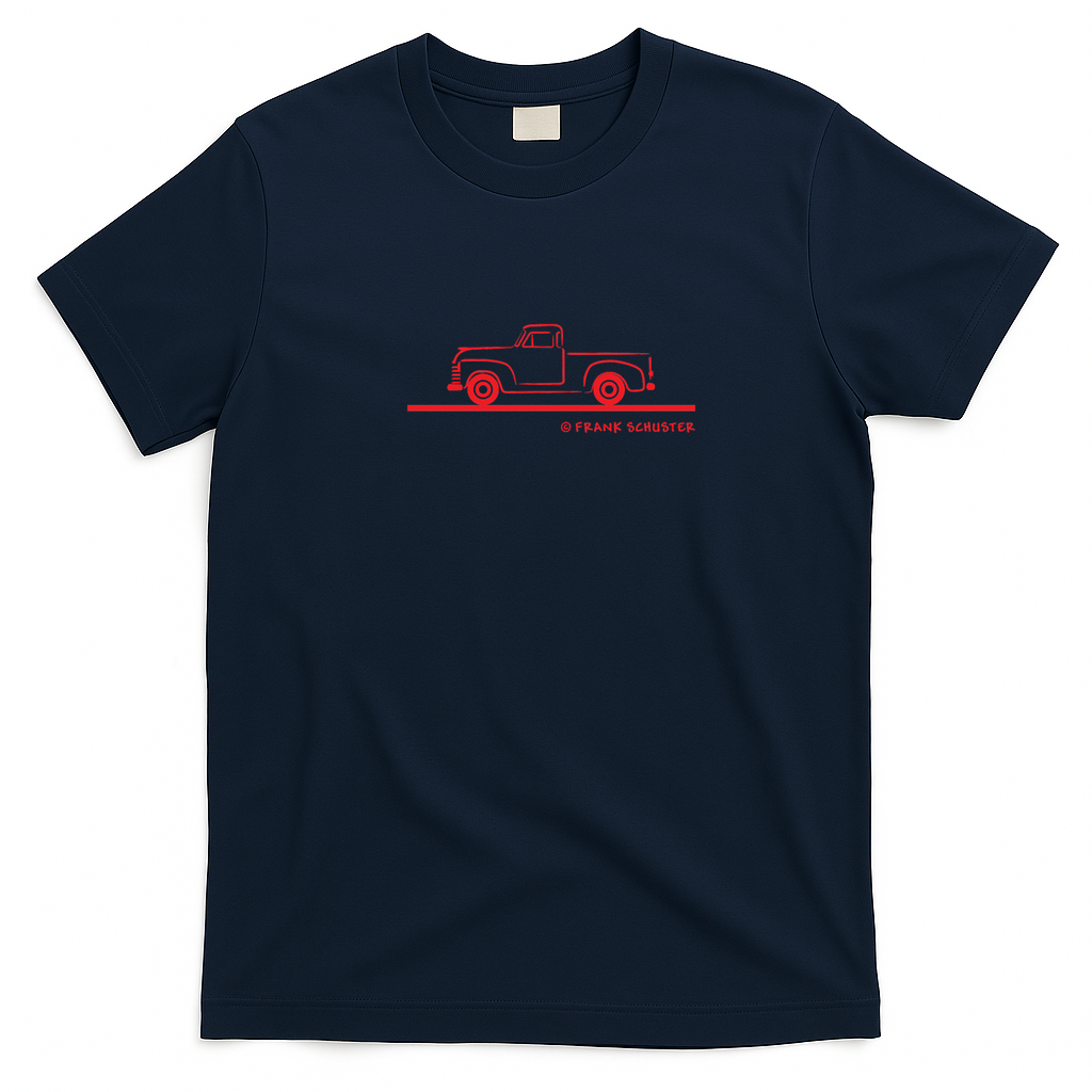 1951 Chevrolet Pickup Truck Graphic T-Shirt - Navy Blue