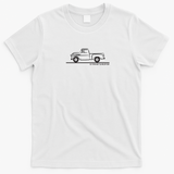 1955 Chevrolet Pickup Truck Retro Graphic Tee - White