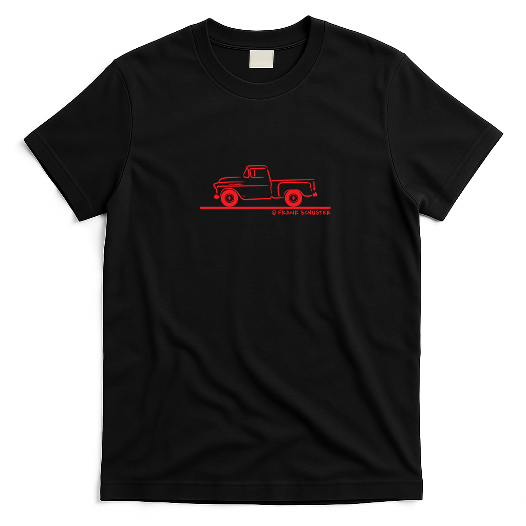 1955 Chevrolet Pickup Truck Graphic T-Shirt - Black