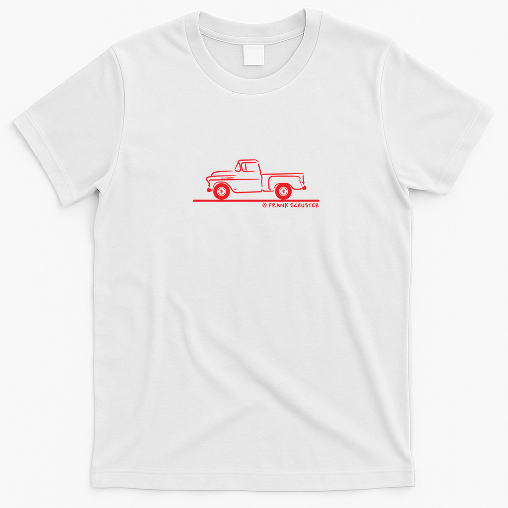 1955 Chevrolet Pickup Truck Graphic T-Shirt - White
