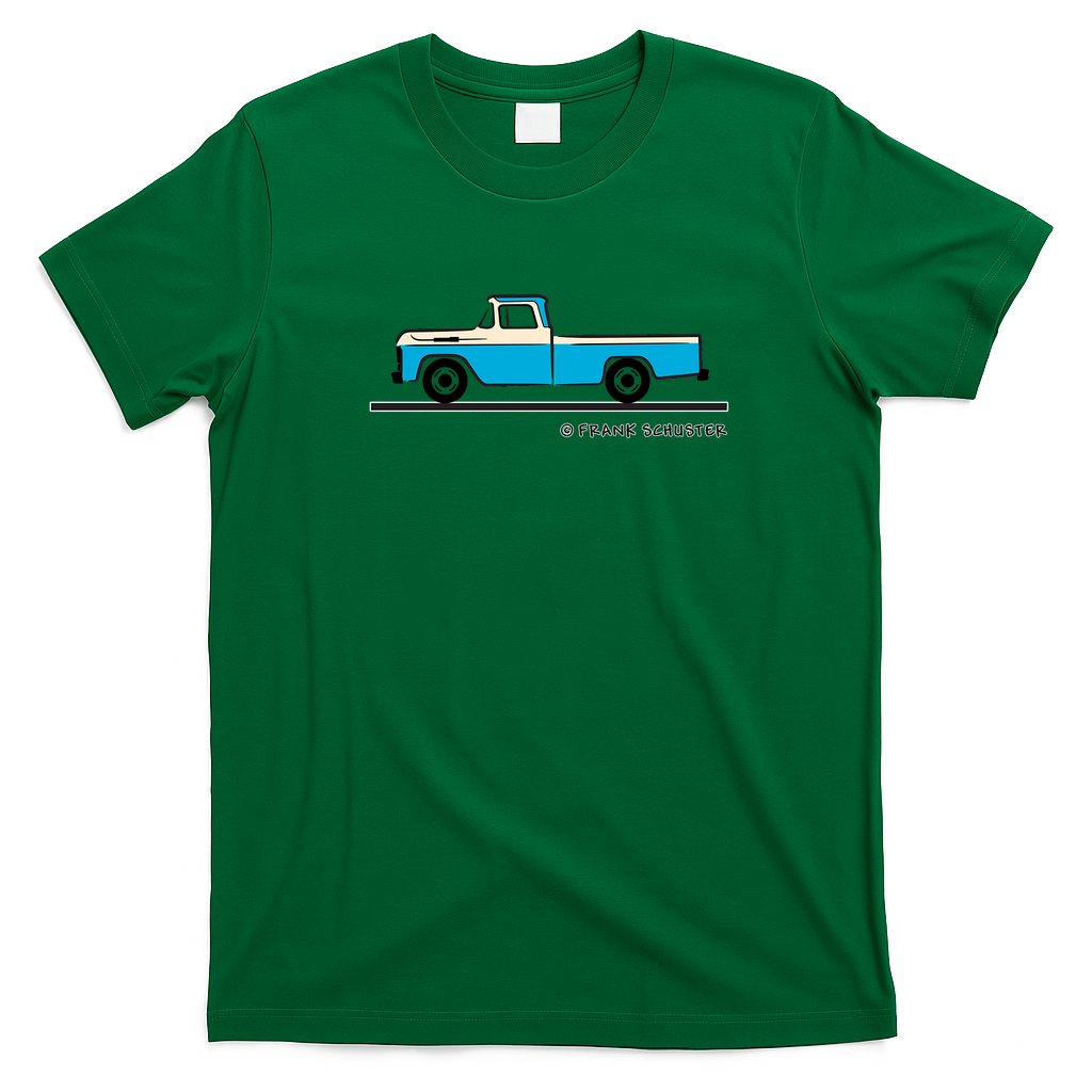 1960 Ford F 150 Pickup Truck Graphic T-Shirt - Irish Green