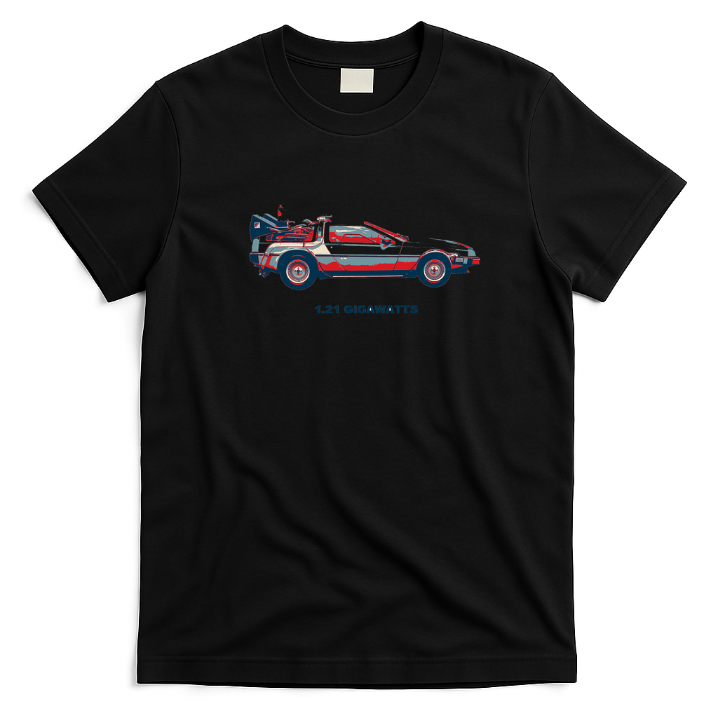 1.21 Gigawatts Retro Graphic Tee - Black