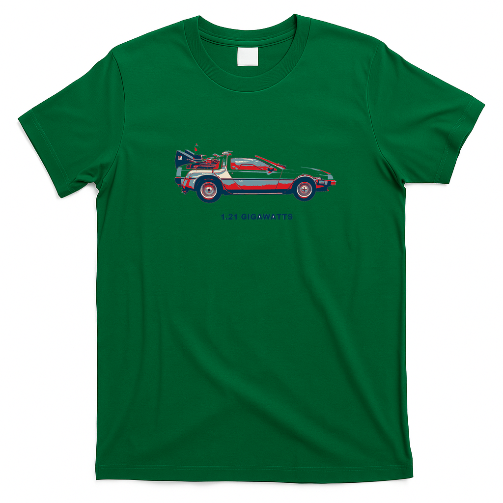 1.21 Gigawatts Retro Graphic Tee - Irish Green
