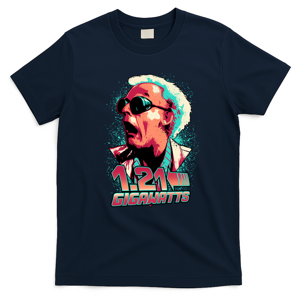1.21 Gigawatts Graphic T-Shirt - Navy Blue