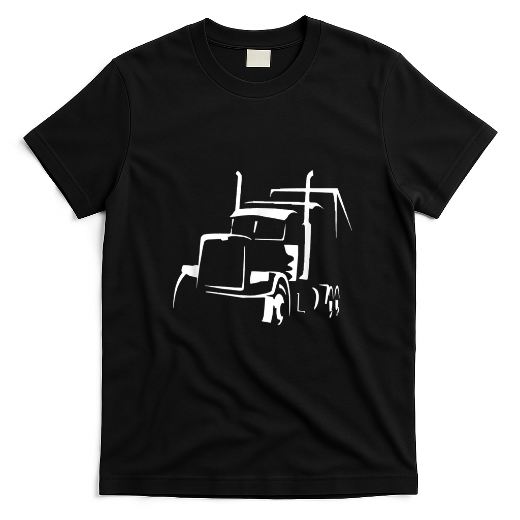 18-Wheeler OTR Truck Driver T-Shirt - Black