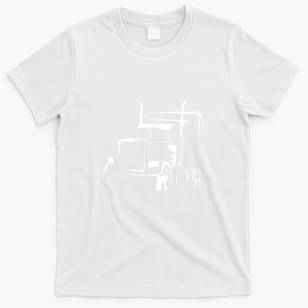 18-Wheeler OTR Truck Driver T-Shirt - White