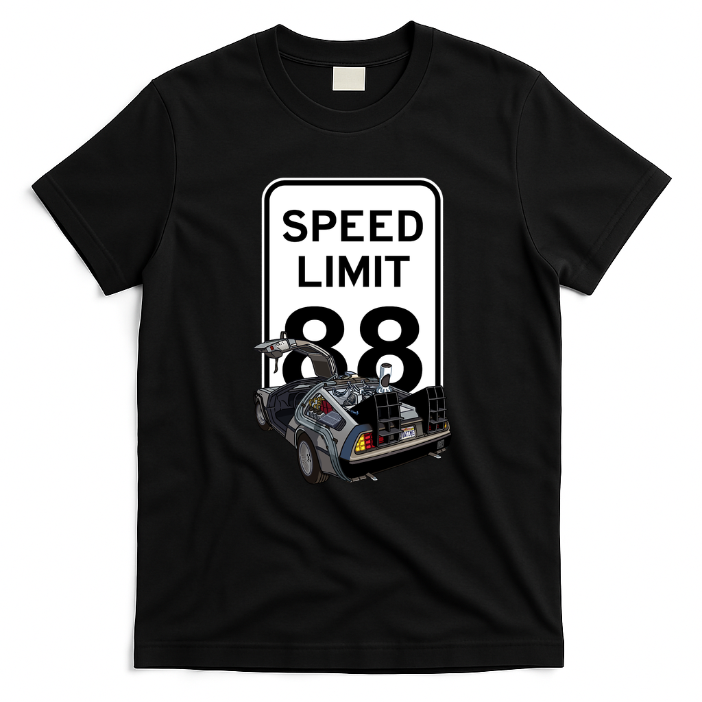 88 Miles Per Hour Vintage T-Shirt - Black