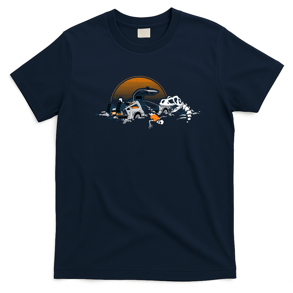 88 Million Years Ago Retro T-Shirt - Navy Blue