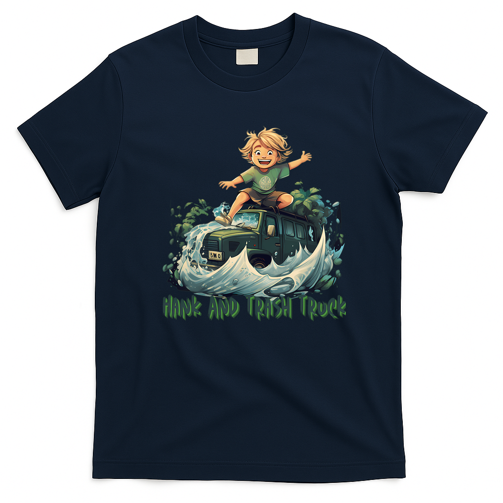 Off-Road Green Van Adventure T-Shirt - Navy Blue