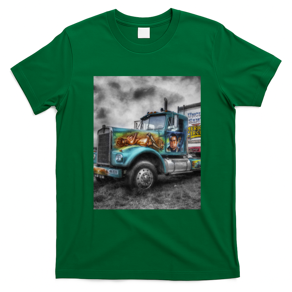 American Circus Truck Graphic T-Shirt - Irish Green