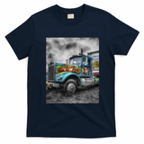 American Circus Truck Graphic T-Shirt - Navy Blue