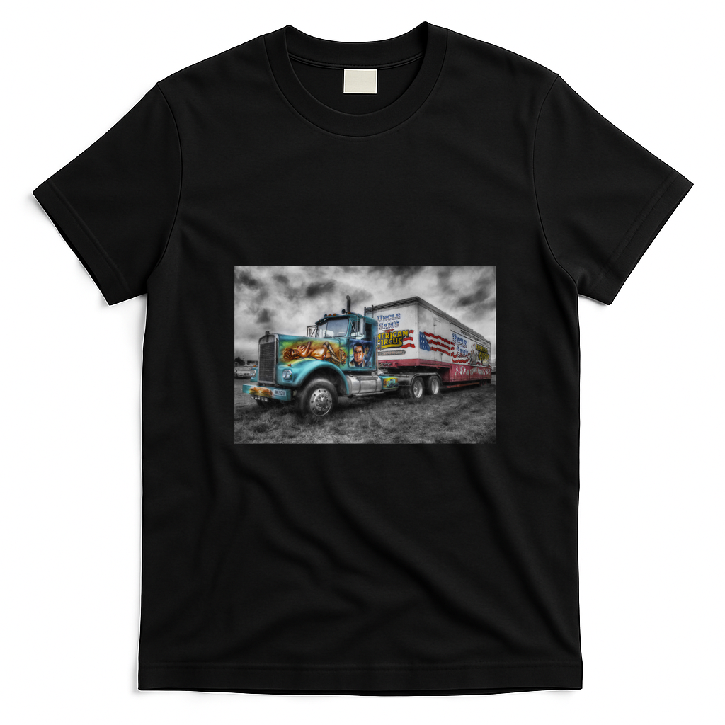 American Circus Truck Vintage T-Shirt - Black
