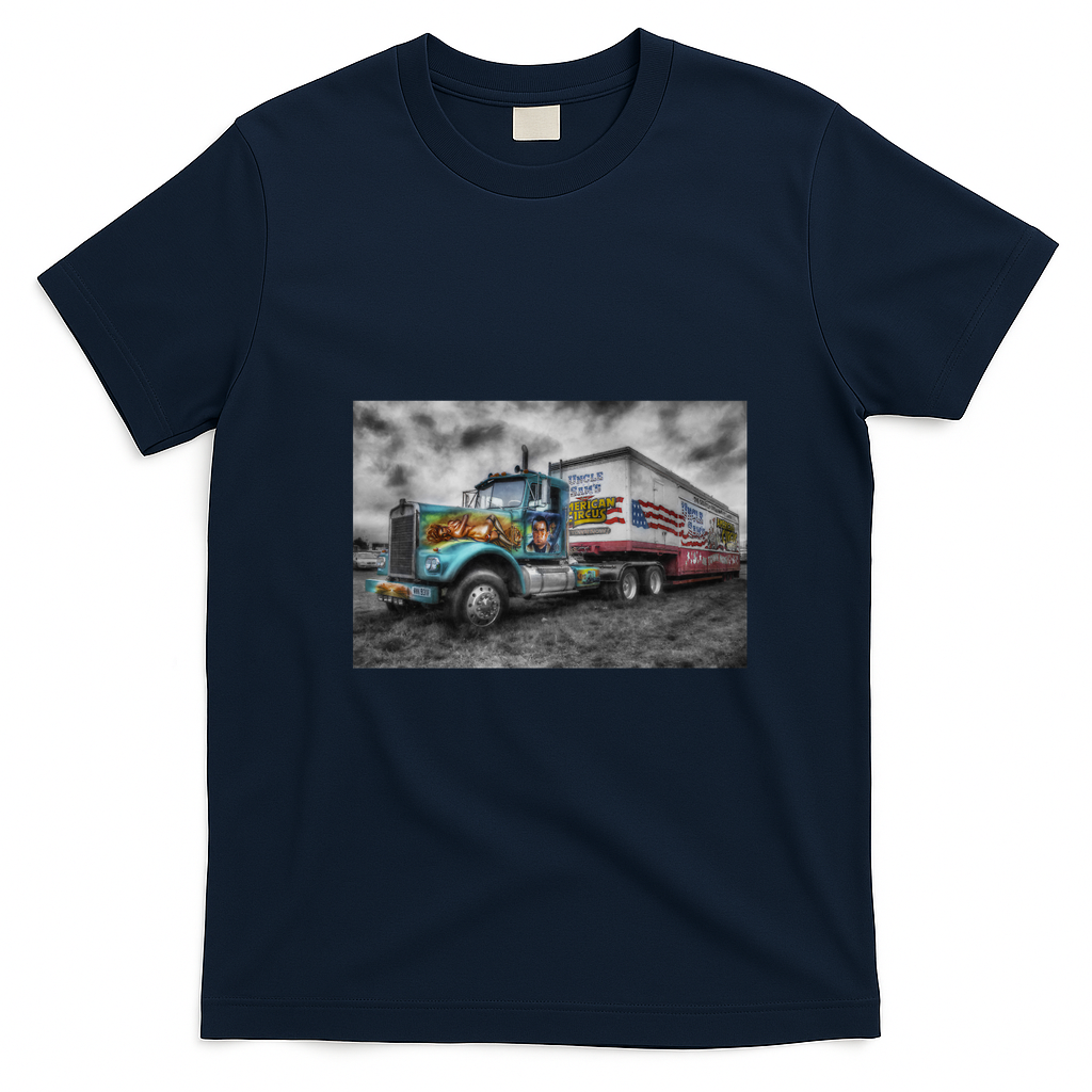 American Circus Truck Vintage T-Shirt - Navy Blue