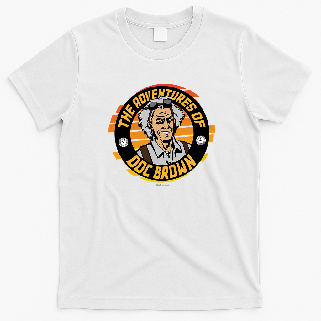 The Adventures of Doc Brown Retro Graphic Tee - White