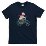 Albert Einstein Atomic Bicycle T-Shirt - Navy Blue