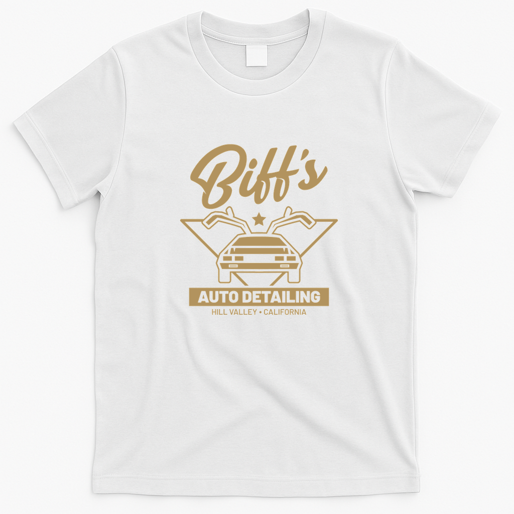 Biff’s Auto Detailing Retro Graphic Tee – Edition 2 - White