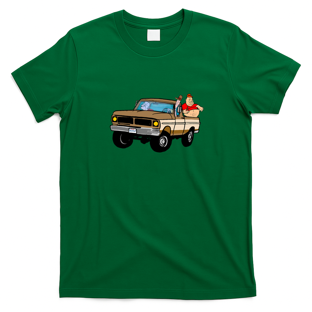 Brew Budz Drive Retro T-Shirt - Irish Green