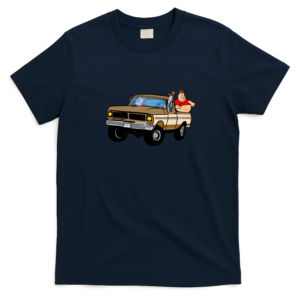 Brew Budz Drive Retro T-Shirt - Navy Blue