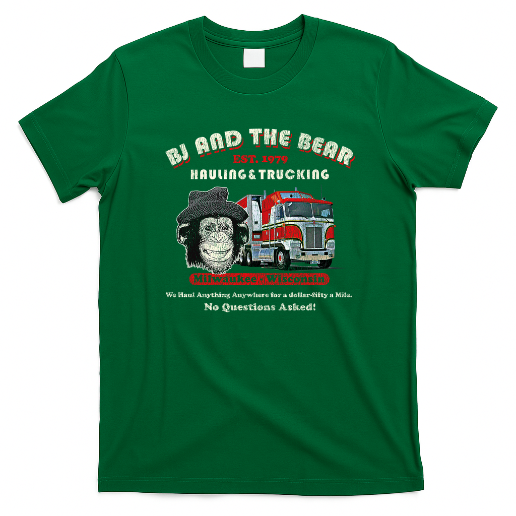 BJ and the Bear Distressed Trucking Tee - Irish Green