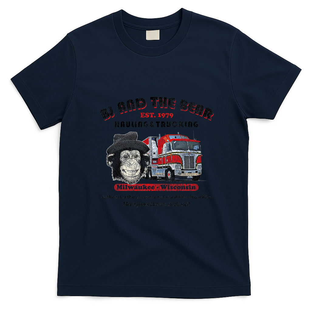BJ and the Bear Vintage Trucker Tee - Navy Blue