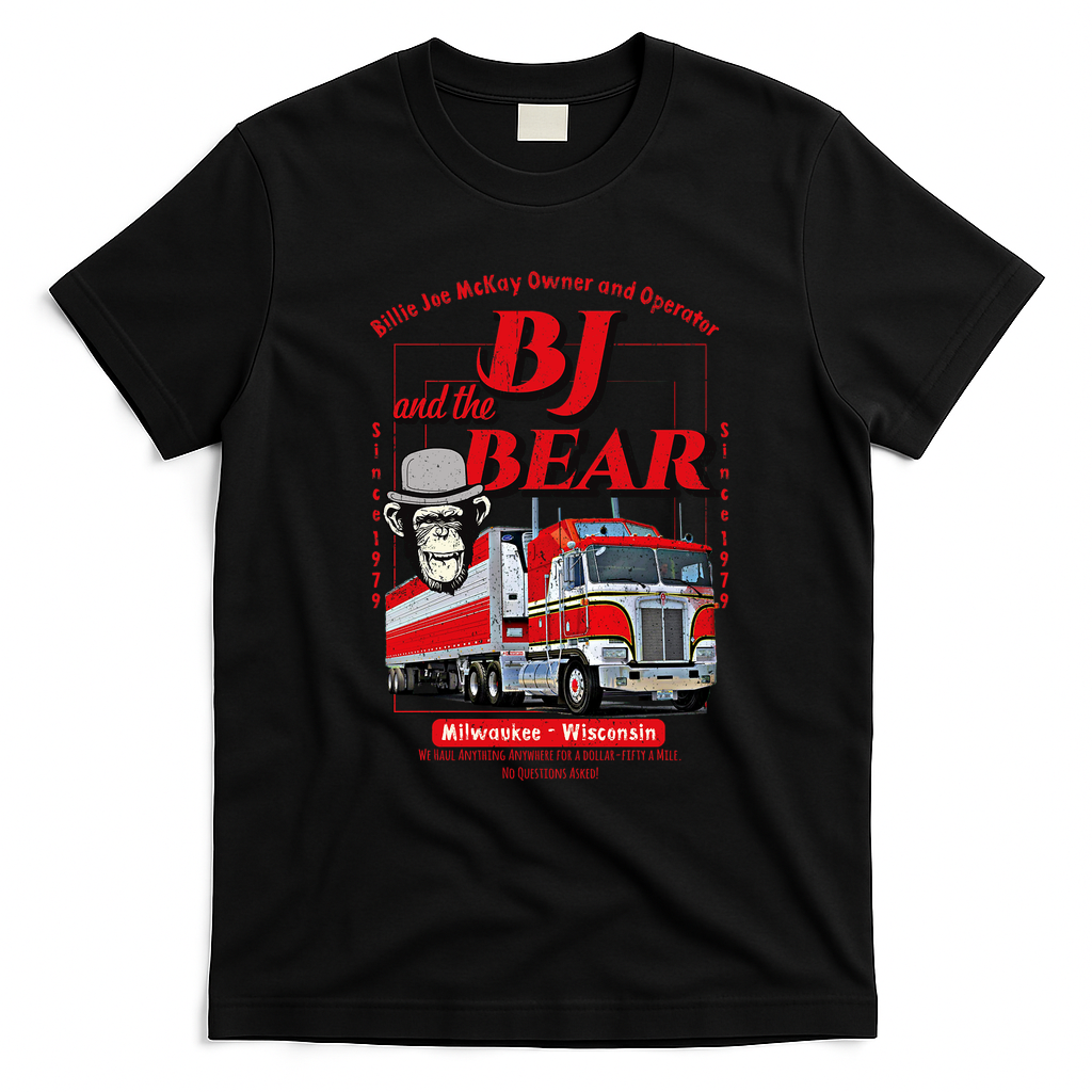 BJ and the Bear Trucking Light Logo Tee - Black