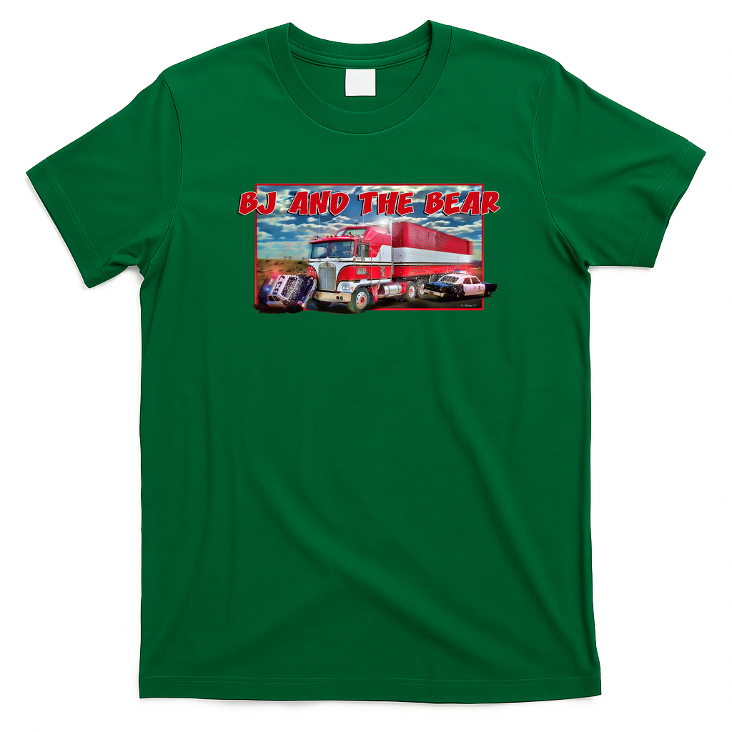 BJ and the Bear Retro Graphic Tee - Irish Green
