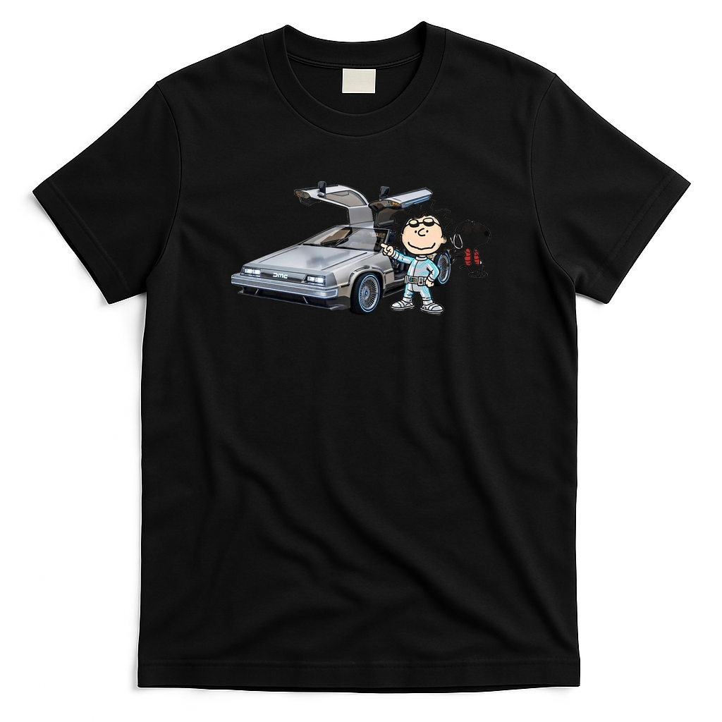 Back to Charlie Retro Graphic Tee - Black