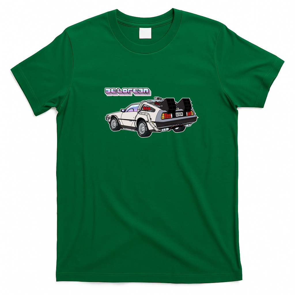 BTTF DeLorean Graphic T-Shirt - Irish Green