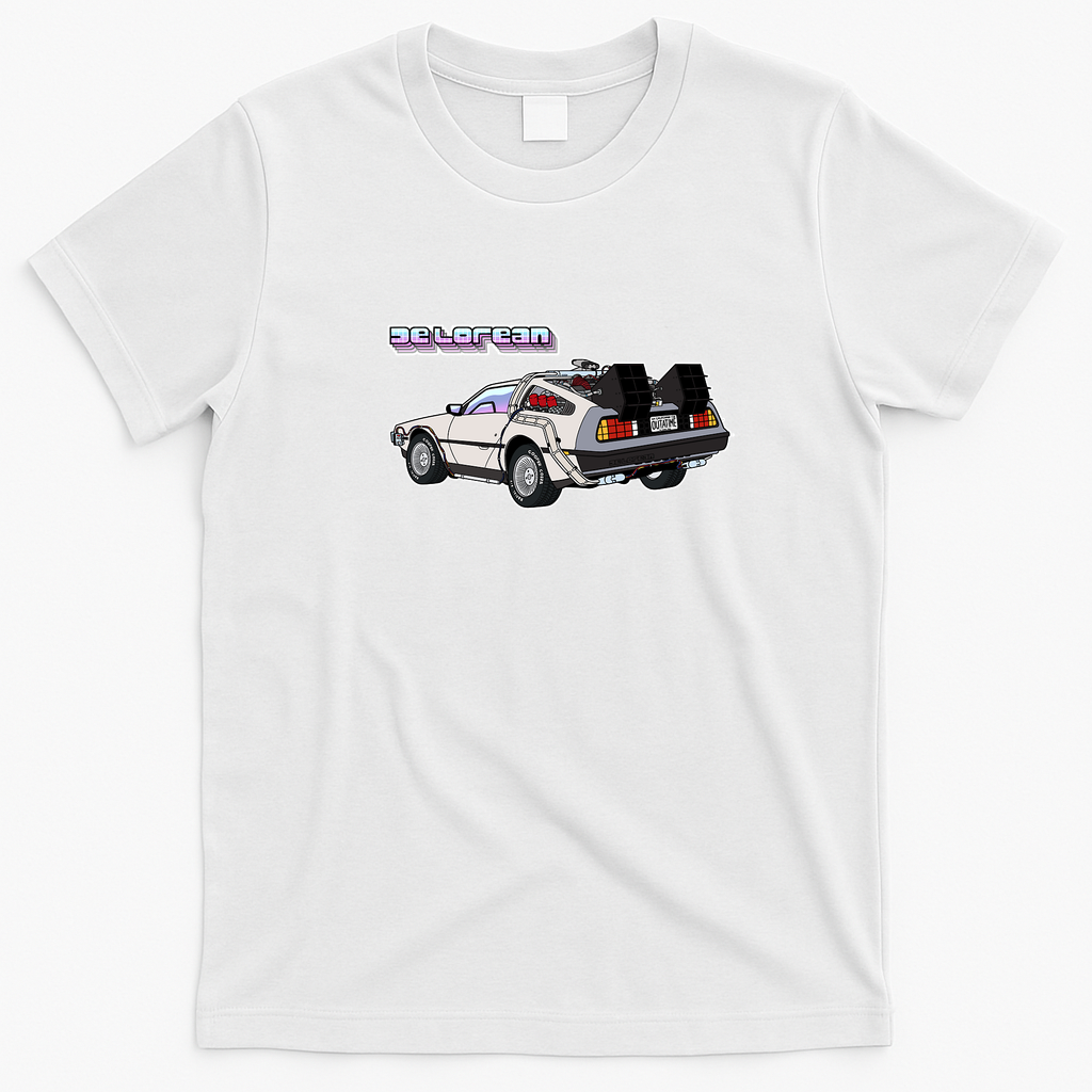 BTTF DeLorean Graphic T-Shirt - White