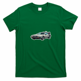 Back to the Future DeLorean Distressed Graphic Tee - Irish Green