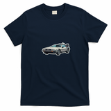Back to the Future DeLorean Distressed Graphic Tee - Navy Blue