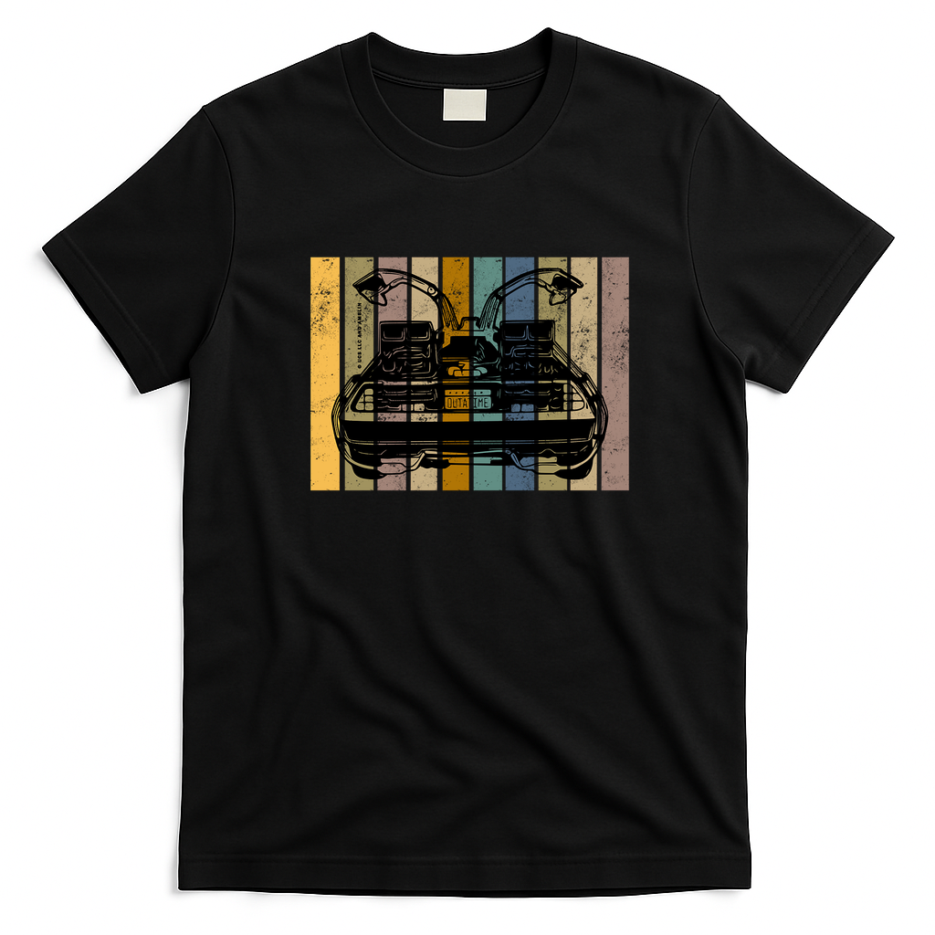 Back to the Future DMC DeLorean Old-School T-Shirt - Black