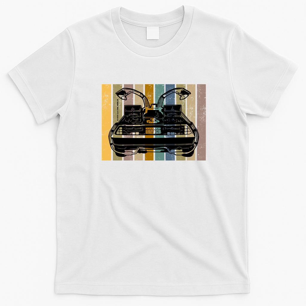 Back to the Future DMC DeLorean Old-School T-Shirt - White