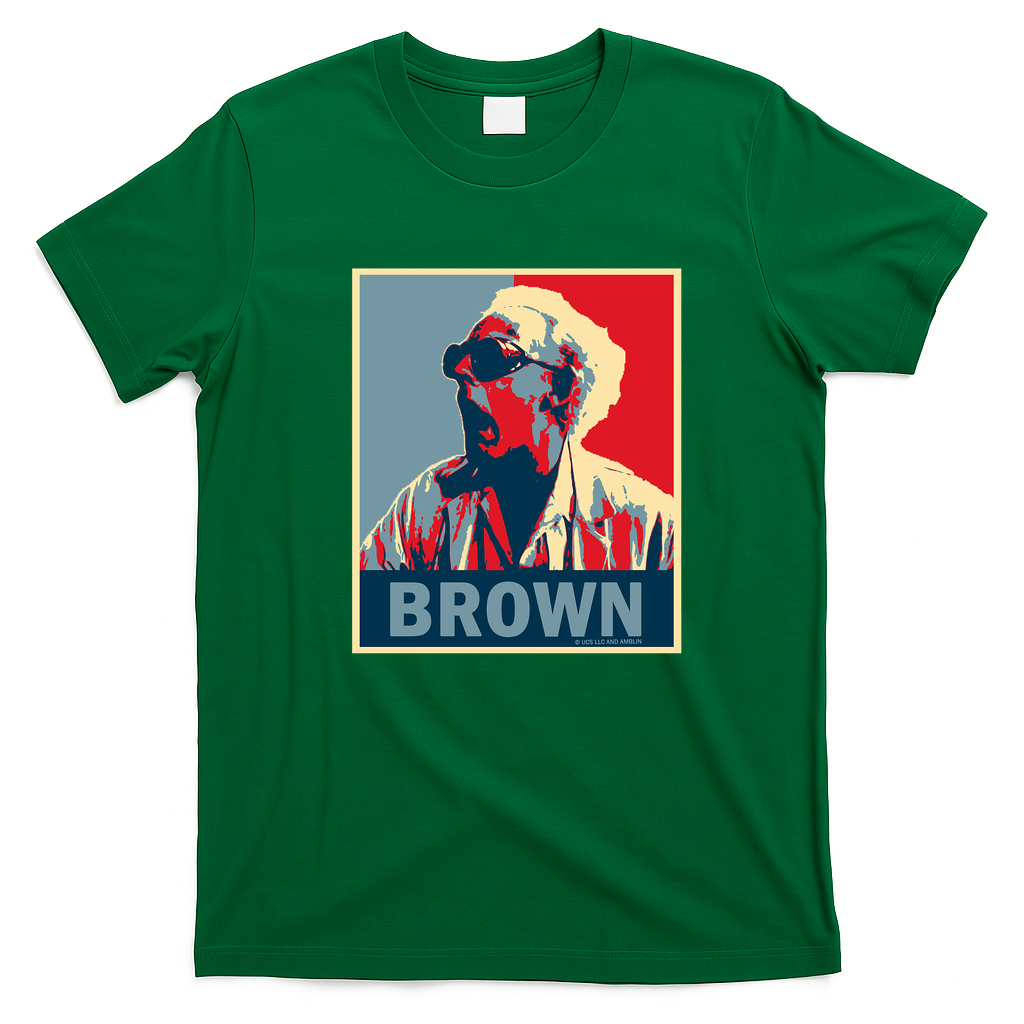 Doc Brown Back to the Future Retro Graphic Tee - Irish Green