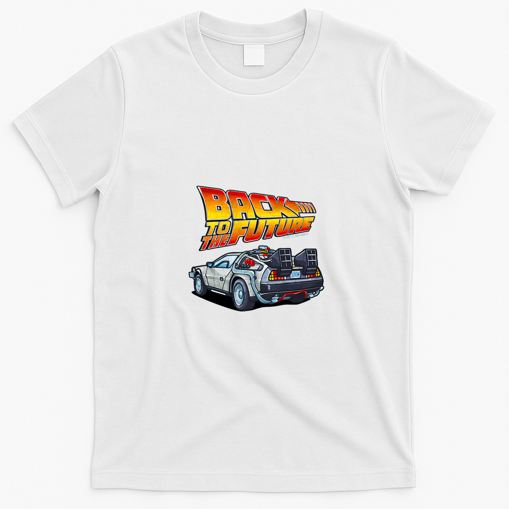 Back to the Future DMC DeLorean Graphic T-Shirt - White