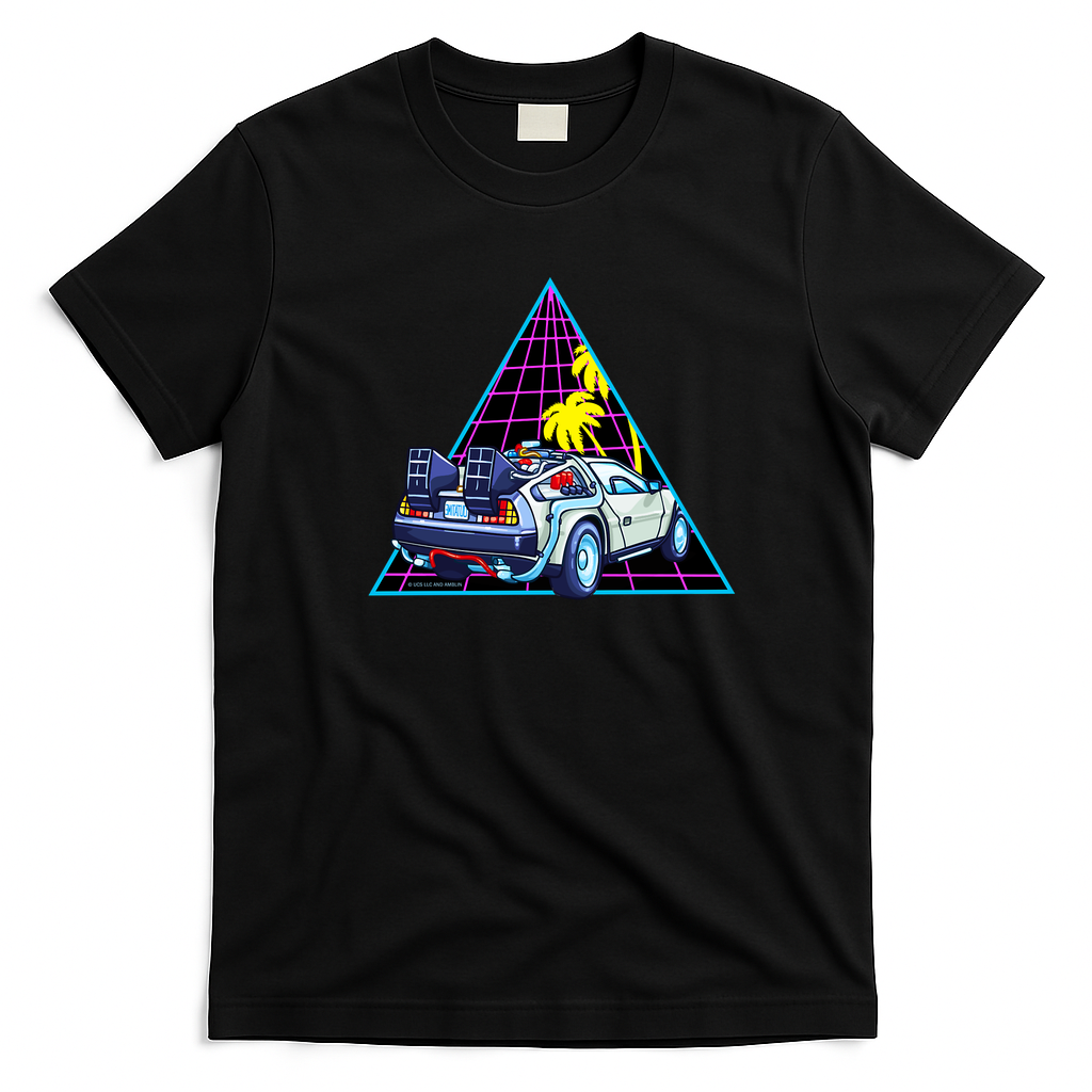 Back to the Future DMC DeLorean Bold Graphic Tee - Black
