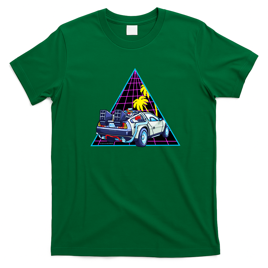 Back to the Future DMC DeLorean Bold Graphic Tee - Irish Green