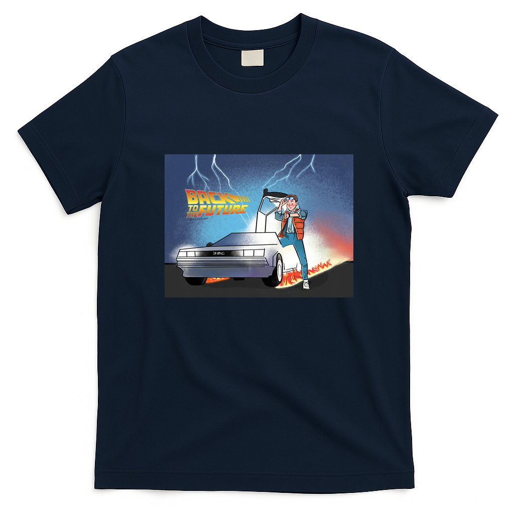 Back to the Future (‘85) Retro Graphic Tee - Navy Blue