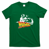 DeLorean Fire Tracks Marty & Doc T-Shirt - Irish Green