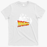 DeLorean Fire Tracks Marty & Doc T-Shirt - White