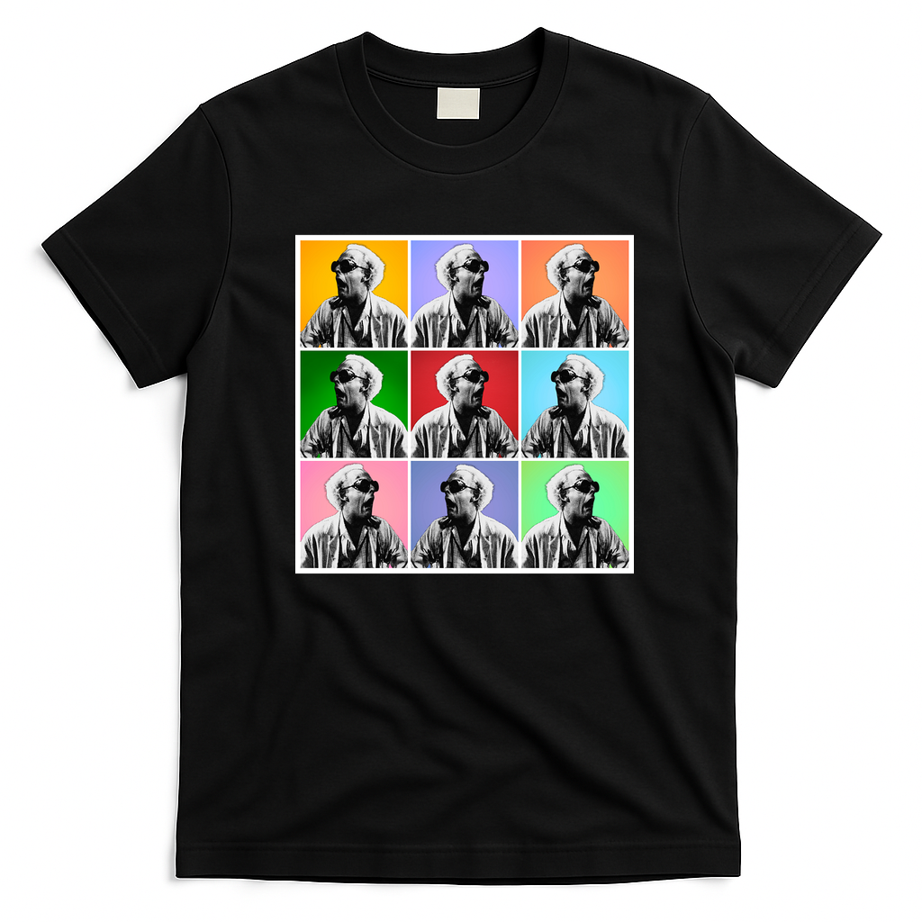 Doc Brown Great Scott Pop Art T-Shirt - Black