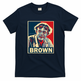 Doc Brown Back to the Future Distressed Graphic Tee - Navy Blue