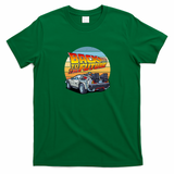 Back to the Future DMC DeLorean Distressed Graphic Tee - Irish Green