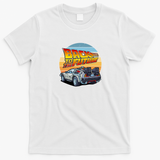 Back to the Future DMC DeLorean Distressed Graphic Tee - White