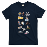 Back to the Future 1985 Retro Graphic Tee - Navy Blue