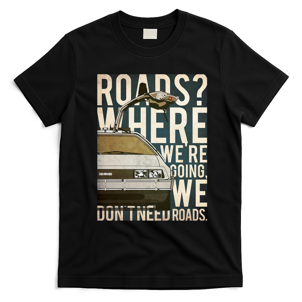 Back to the Future Celluloid Retro Graphic Tee - Black