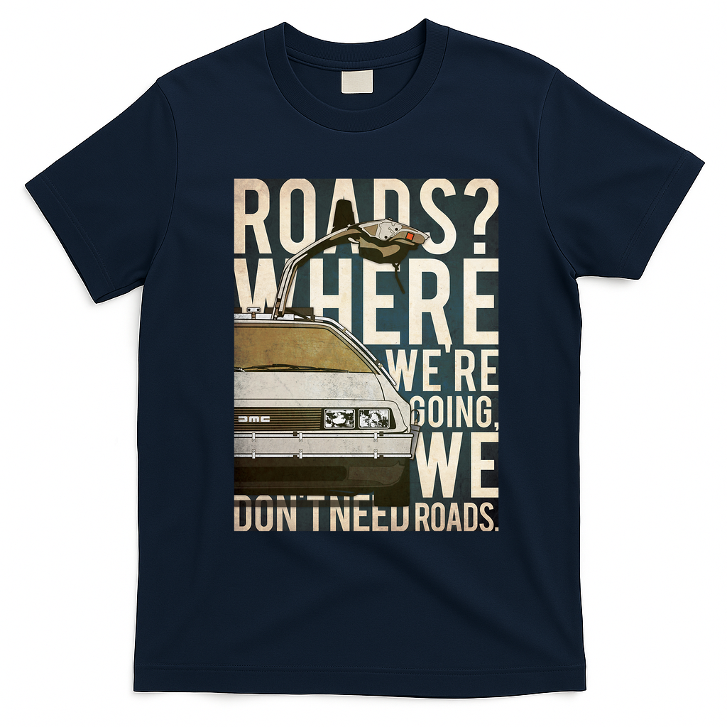 Back to the Future Celluloid Retro Graphic Tee - Navy Blue