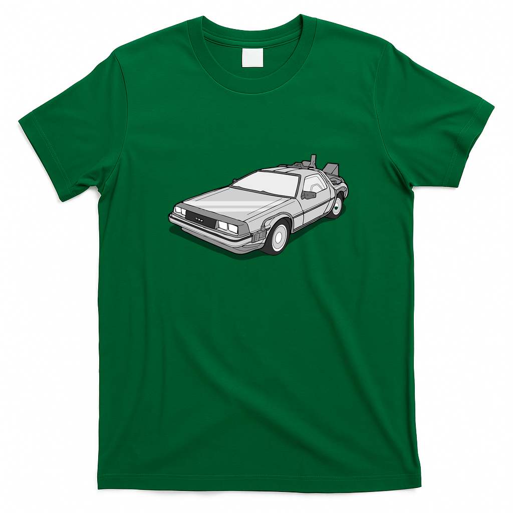 Back to the Future DeLorean Heritage T-Shirt - Irish Green